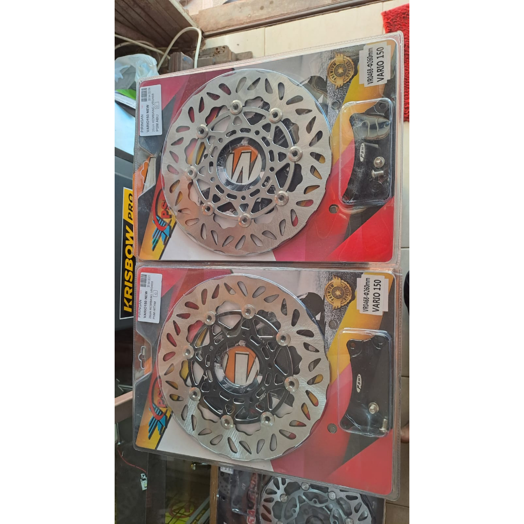 Disk Cakram PSM 260mm + Breket Full CNC For Vario 125/150 Lobang disk 5