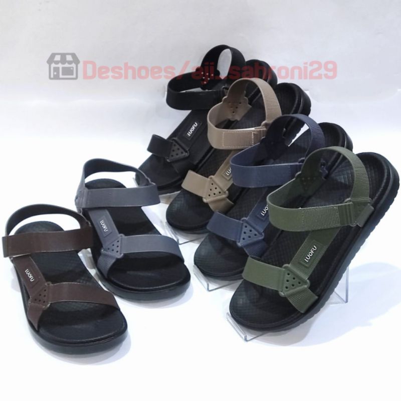LUOFU E 6221 - SH6W SIZE 40-44 ORIGINAL l Sandal Gunung Tali jelly pria l Sendal tali cowok impor