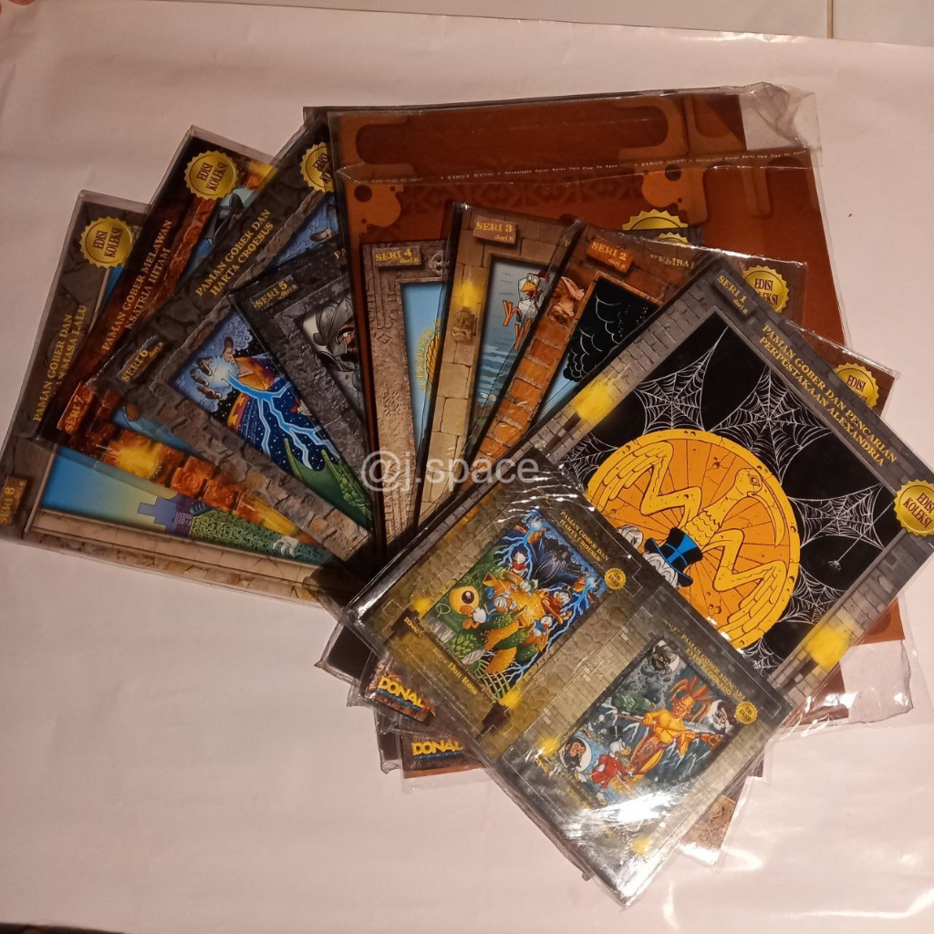 (SET) KOMIK PETUALANGAN PAMAN GOBER BEBEK KARYA DON ROSA [buku komik donal edisi lama/bekas]