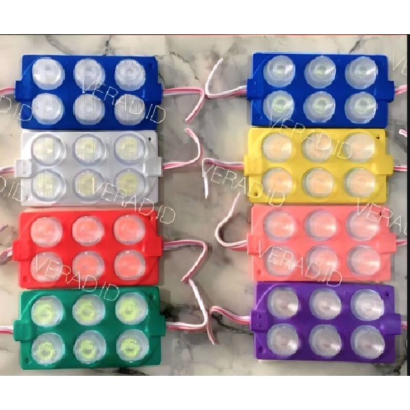 Lampu LED 1 pcs 6 mata sejajar super terang