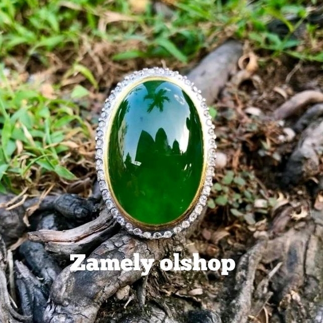 CINCIN BATU LUMUT SUNGAI DAREH | RING PERAK HAND MADE 18/19 | kumbang jati indocrace