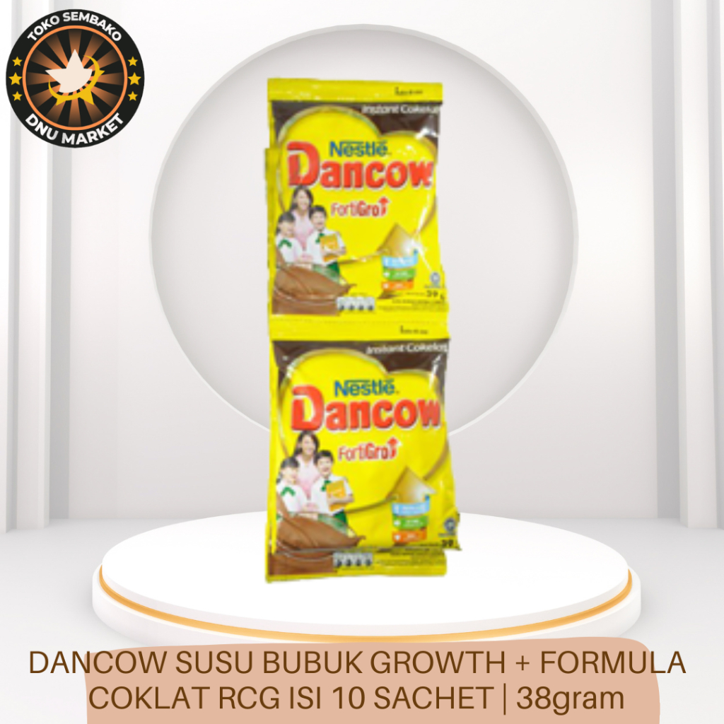 

DANCOW SUSU BUBUK GROWTH + FORMULA COKLAT RENCENG | ISI 10 SACHET | 38gram