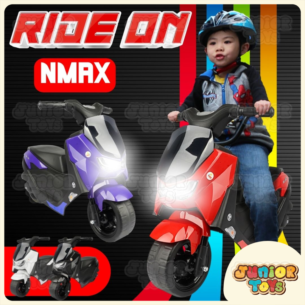 Motor Aki Anak Nmax Mini Mainan Motoran Bisa Dinaiki Sepeda Dorong Ride On Toys