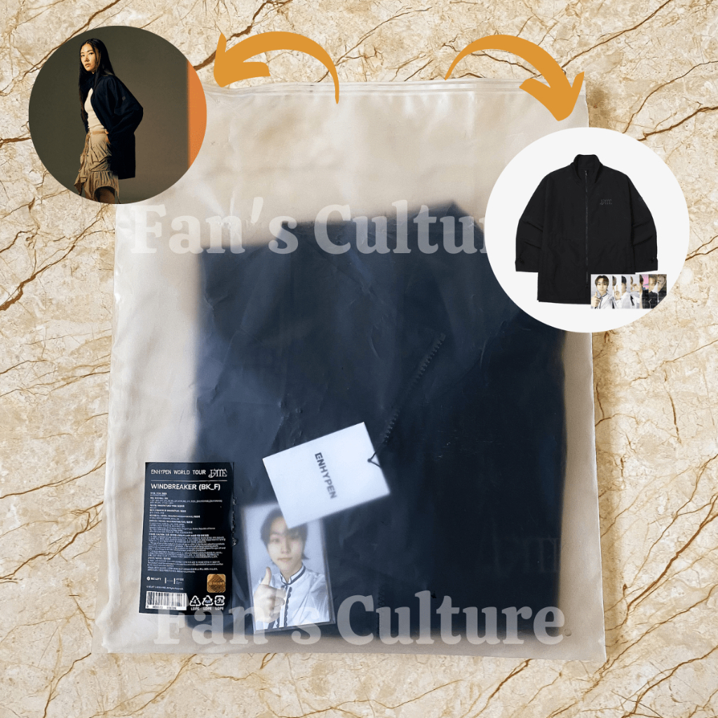 [READY STOCK] Enhypen Fate Tour Merch - Windbreaker Fullset with Photocard - Official MD Jacket Jake