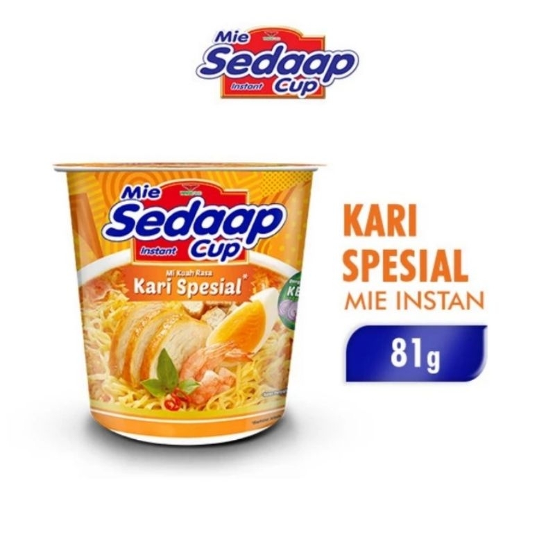

Mie Sedaap Cup Mi Instan Kari Spesial 81g
