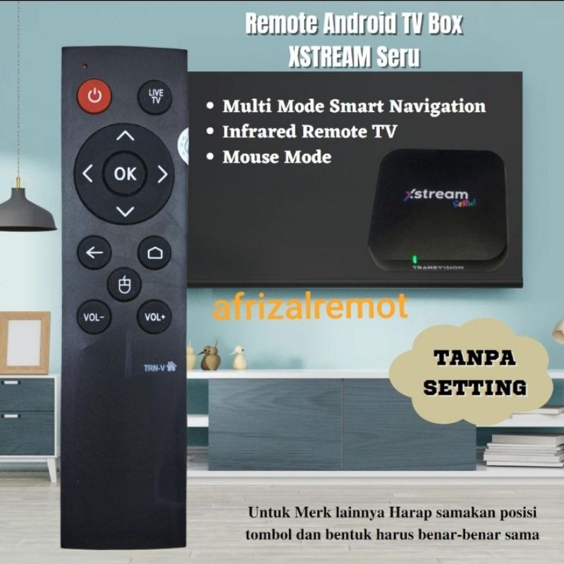 REMOT ANDROID TV BOX SMART XTREAM SERU TRANVISION