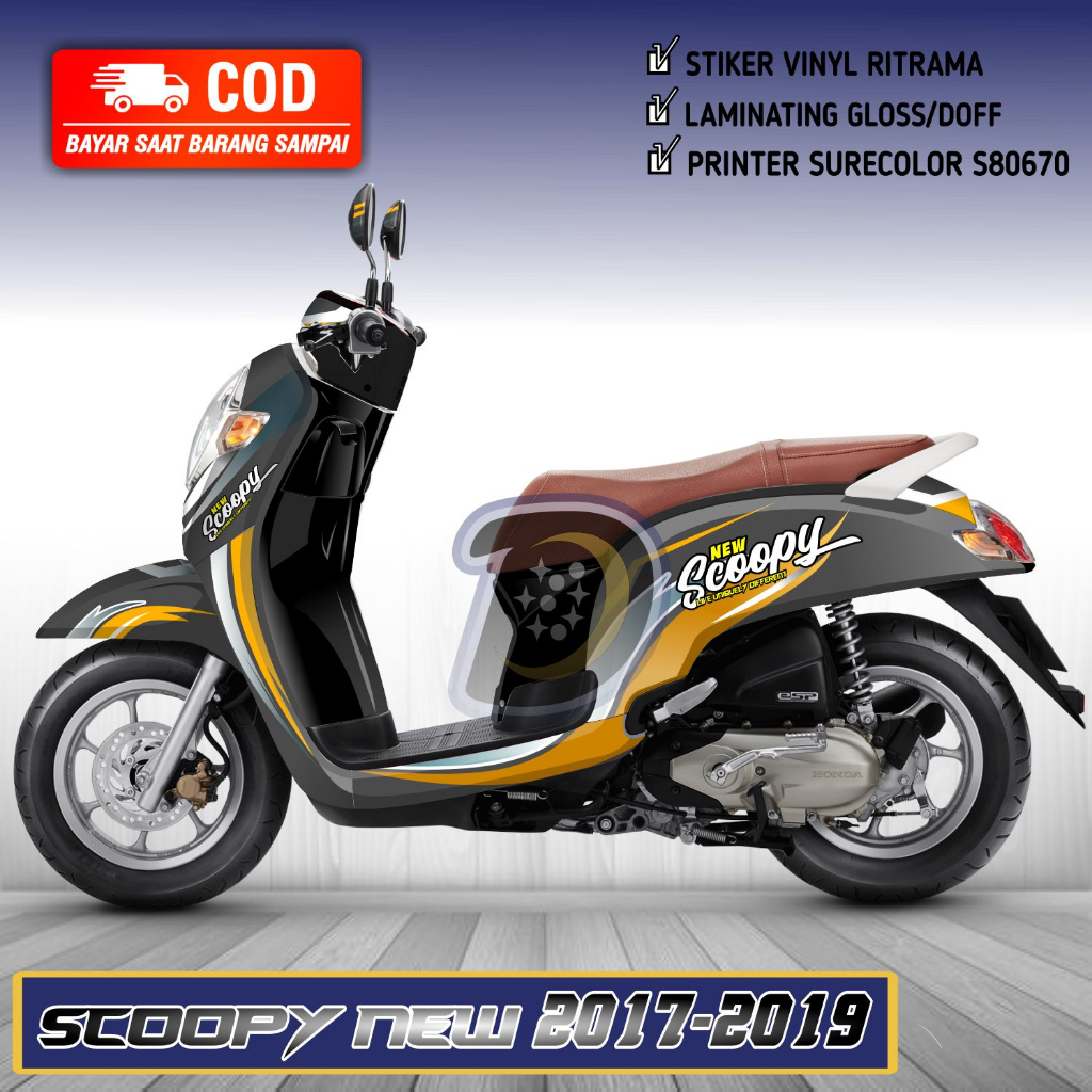Decal Scoopy New 2017 2019 Striping Honda Scoopy New Stiker Scoopy New Simple