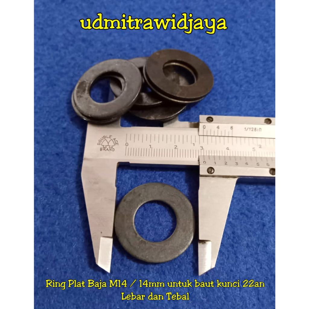 Ring plat baja 14mm kunci 22 22an / ringplat baja m14 / ring plat baja M14 lebar / ring plat m14 baj