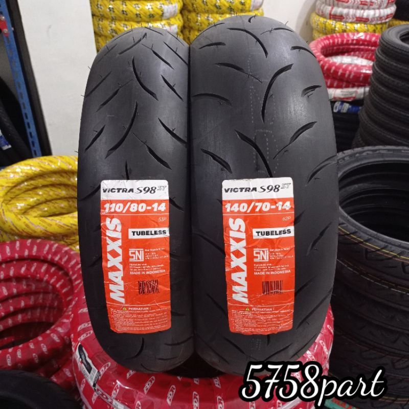 PAKET BAN AEROX MAXXIS 110/80-14, 140/70-14 ORIGINAL 100%