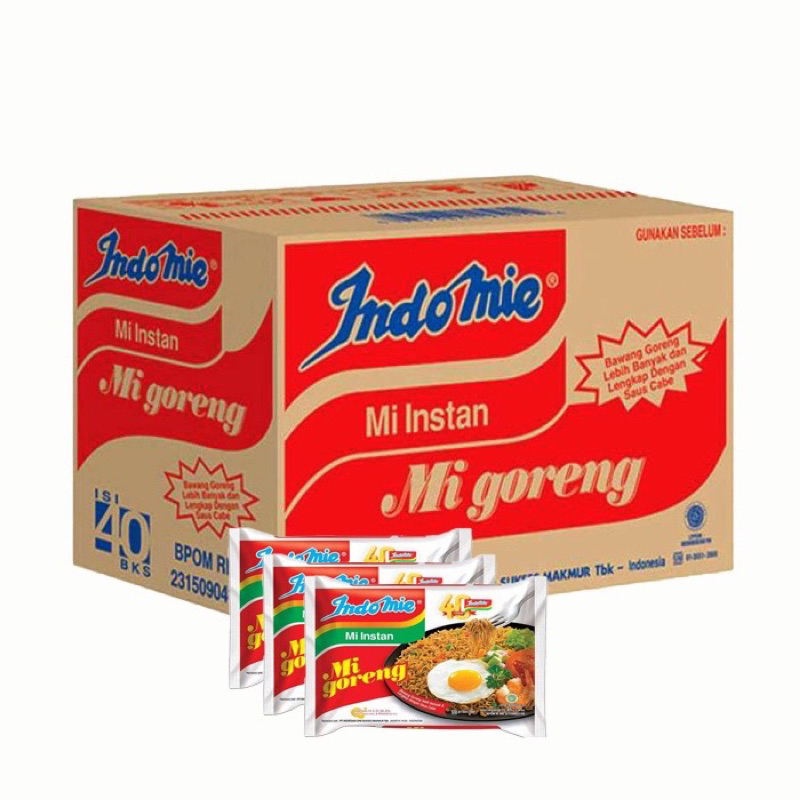

MIE INDOMIE GORENG 1 DUS ( isi 40 x 80gr)