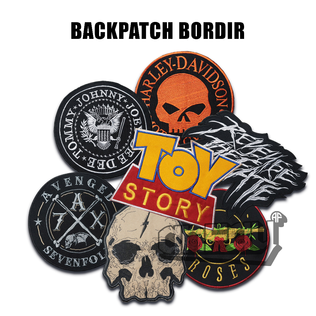 Patch Bordir Besar Untuk Aksesoris Jaket, Tas, Slimbag, Celana, atau Baju / Bisa diaplikasikan disem