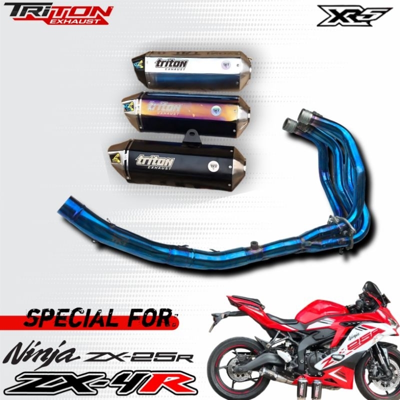 Knalpot Racing ZX25R, ZX25RR, ZX4R Fullsystem - Triton Exhaust XR 5 series