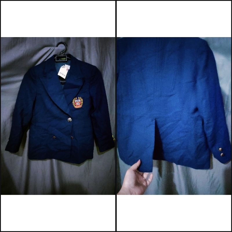 Blazer Navy anak laki-laki import tebal