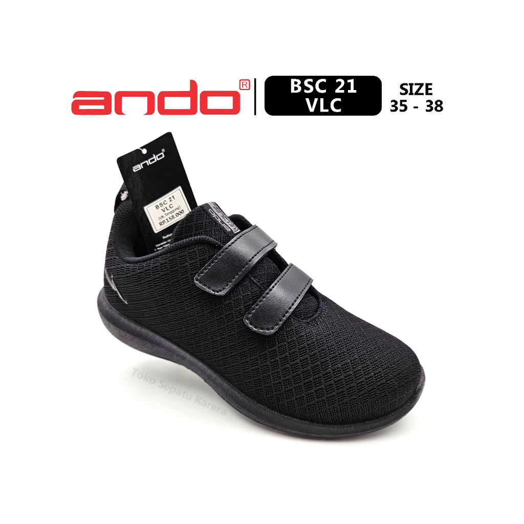 Sepatu Sekolah Anak SD SMP Remaja Perempuan/Laki Laki – ANDO – BSC 21 VLC – Size 35-38 – Sneakers