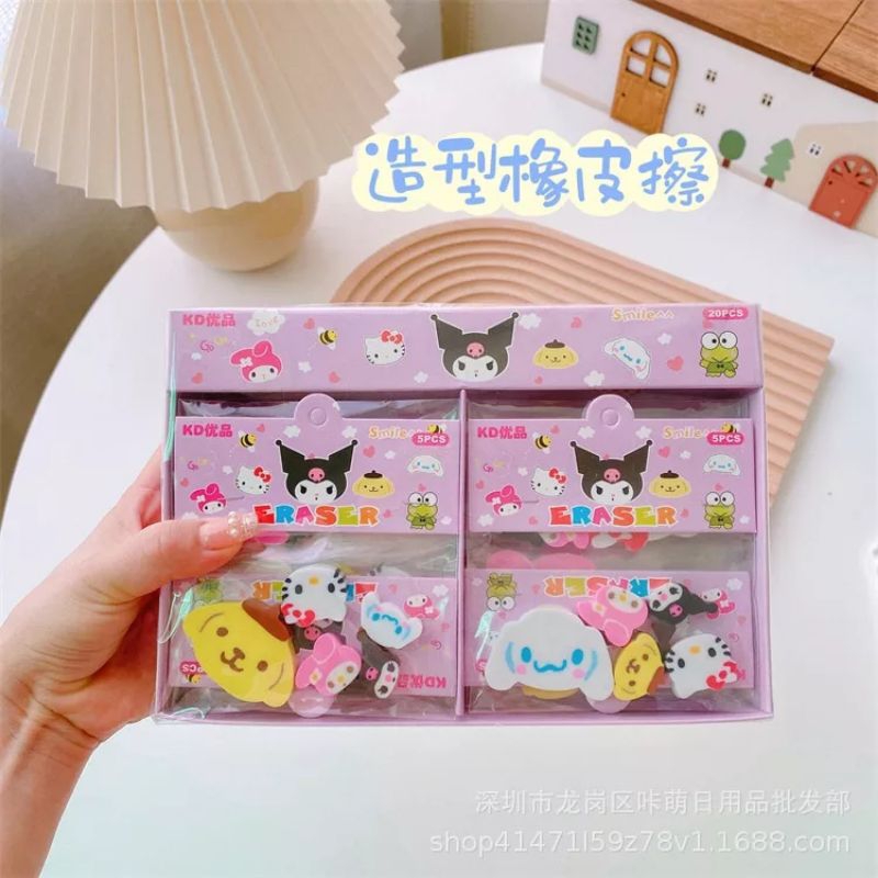 

5 pcs penghapus isi 5 penghapus anak sekolah lucu