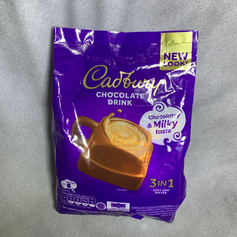 Minuman Coklat Instan Cadbury Chocolate Drink 3in1 Sachet Import Malaysia