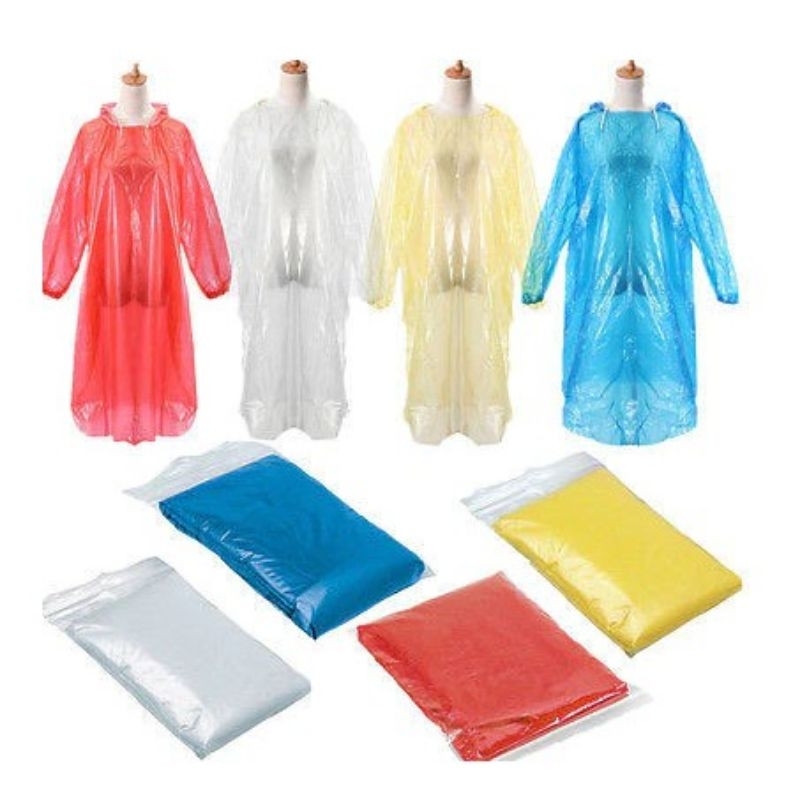 Jas Hujan Plastik Sekali Pakai / Ponco Disposable / RAINCOAT Murah