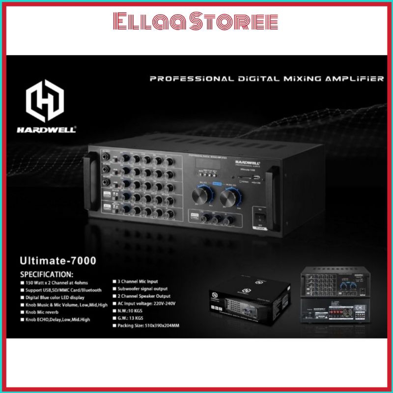 Amplifier HARDWELL ULTIMATE 7000 Ampli Karaoke Original Hardwell