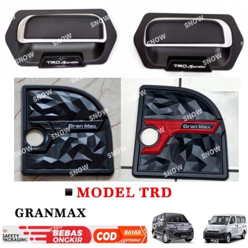 Paket Outer Handle Tank Cover Granmax Gran Max Sporty Platinum Hitam