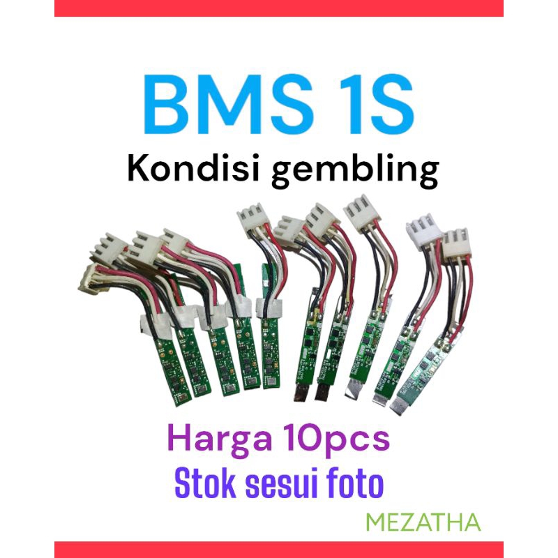 BMS 1S 3,7volt sesui foto(harga untuk 10BMS)