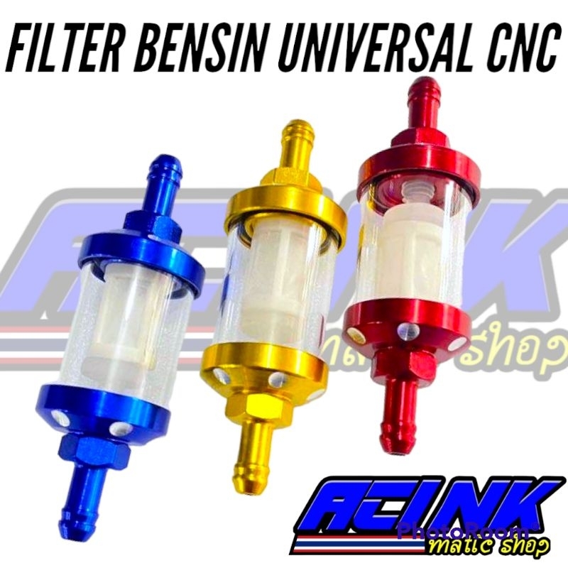 Filter bensin cnc universal / filter bensin cnc kaca bening