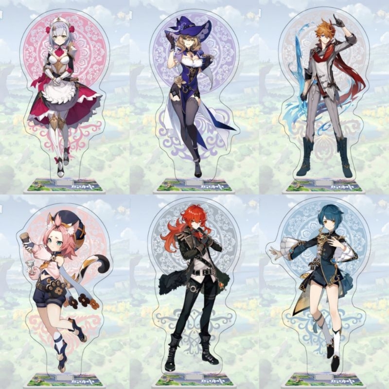 Acrylic Standee Anime Genshin Impact Klee Diona Lisa Fiscl Noelle Barbara