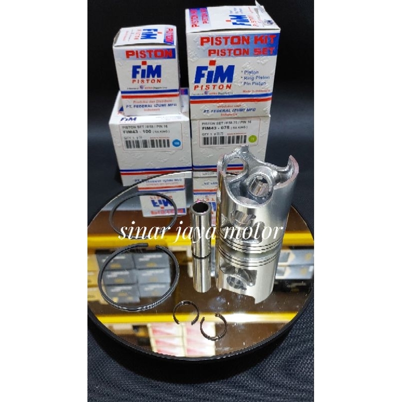 piston seher fim rxk rx king king os std os 25 os 50 os 75 os 100 os 125 os 150 os 175 os 200 os 225 os 250 os 275 os 300 os 350 os 400 1set komplit sama ring pin klip racing jamin anti baret