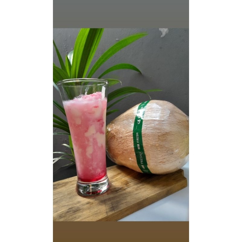 Es kelapa kopyor kemasan botol 350ml