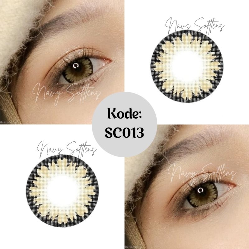 SC013 / Softlens Brown / Softlens Motif Bunga / Softlens Coklat / Softlens Free Air 60ml / Softlens Barbie / Mochi Brown