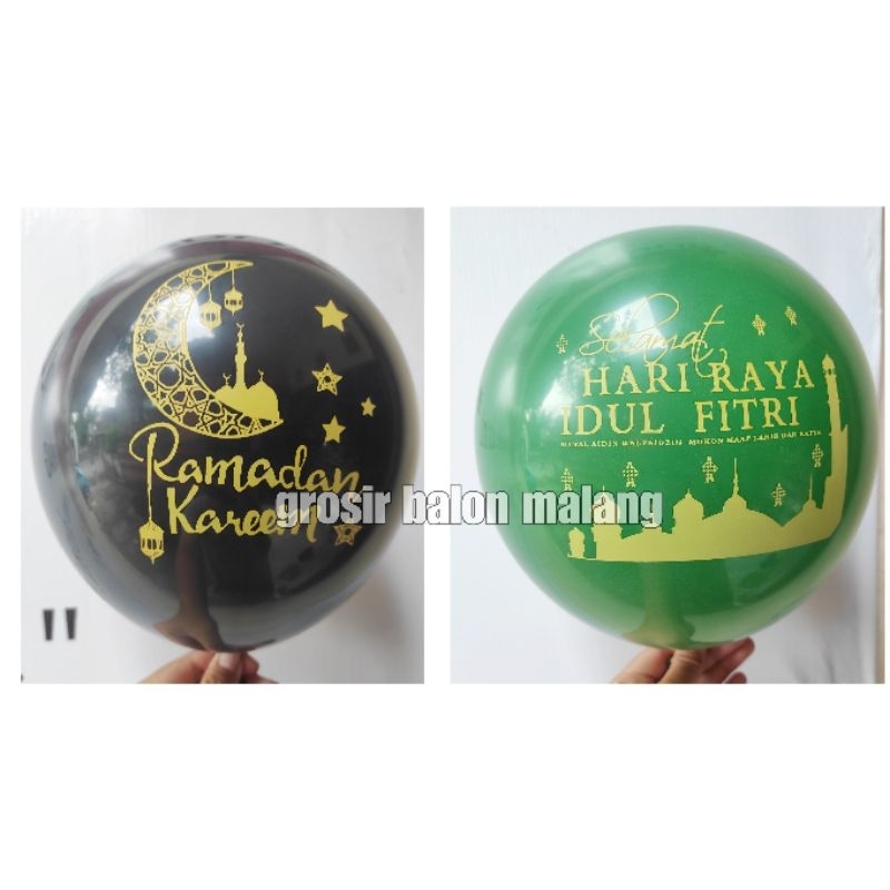 balon latex print printing sablon ramadha ramadan idul fitri lebaran ied mubarak