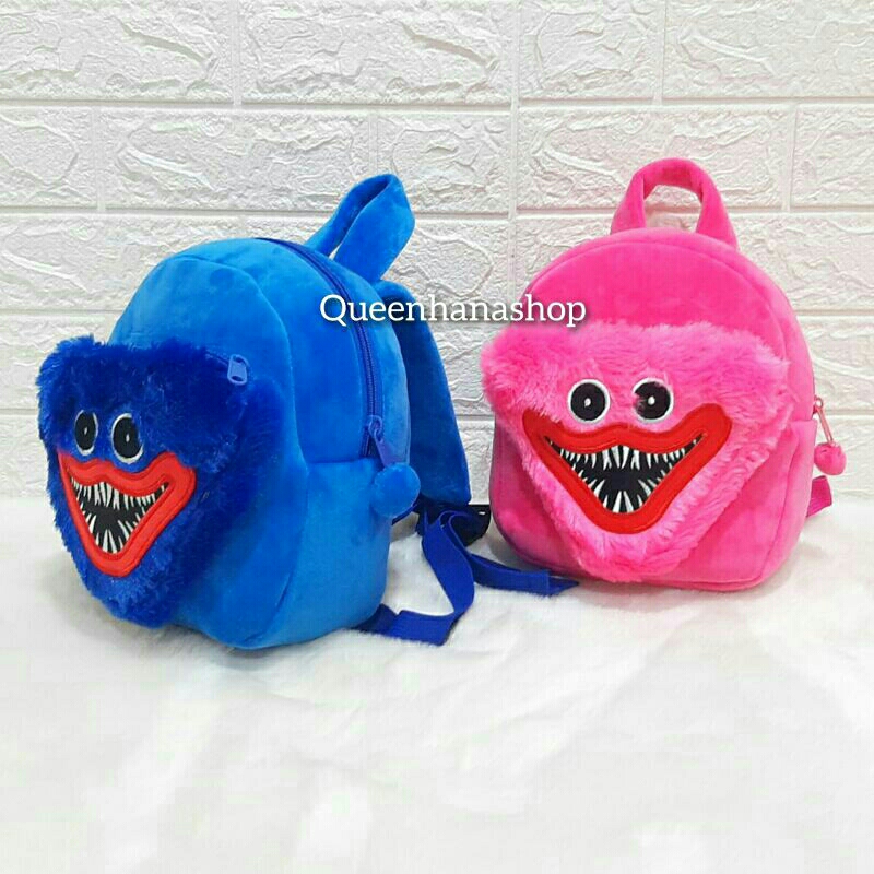 New Tas Ransel Anak Boneka Bagpack Depan Resleting Huggy Wuggy