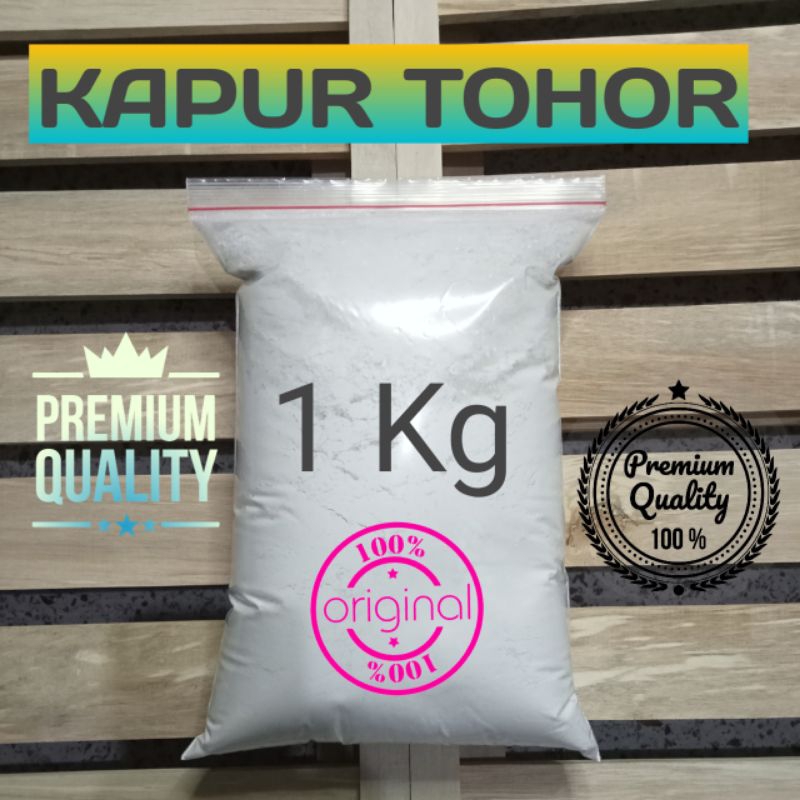 KAPUR TOHOR BUBUK 1 KG ,KAPUR TOHOR CaO BUBUK KERING / APU / KAPUR SIRIH / KAPUR