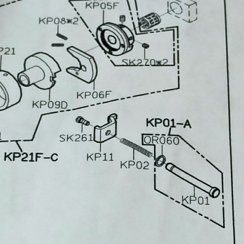 KP02 Per Tekanan Kasar Halus Mesin Obras Aali Siruba 737 - 747 - 700F