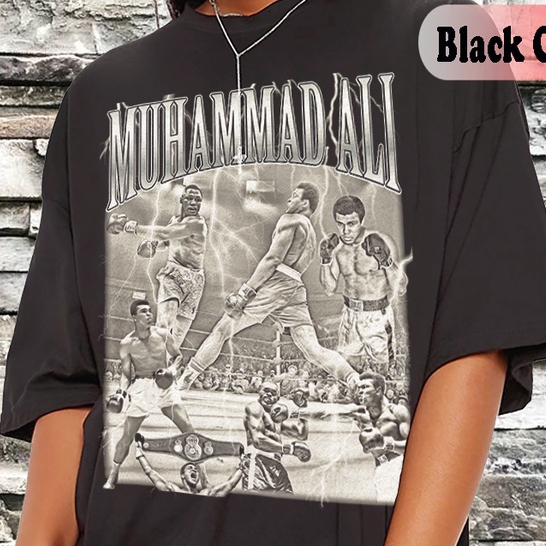 Kaos Muhammad Ali | Kaos Tinju | Baju Muhammad Ali | Kaos Acid Wash Oversized