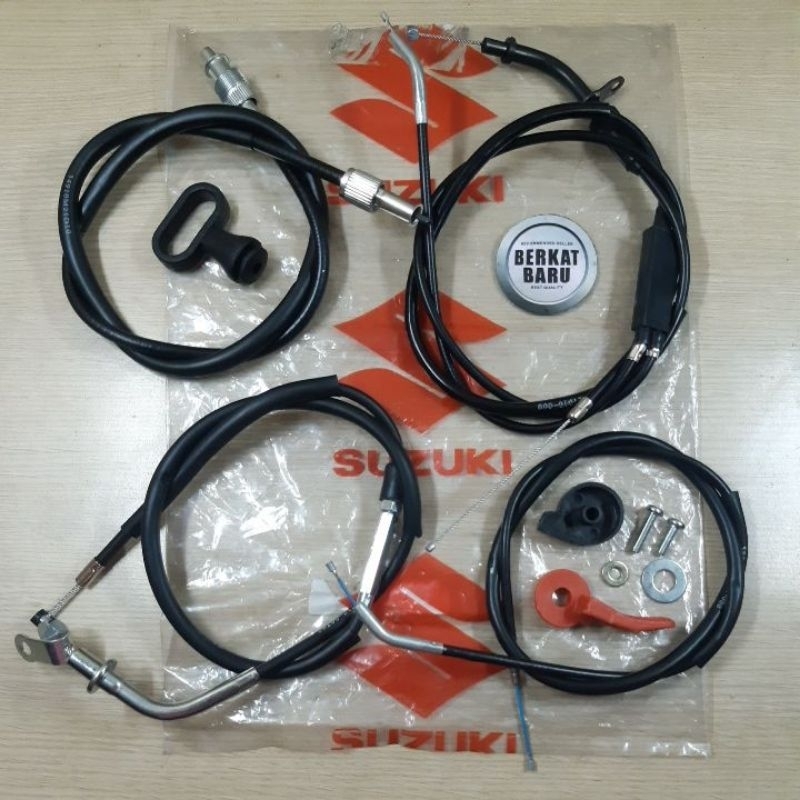 Paket Kabel Tali Gas Karet Spedometer Kopling Rumah Choke Cuk Satria 2Tak 2T Hiu Lumba