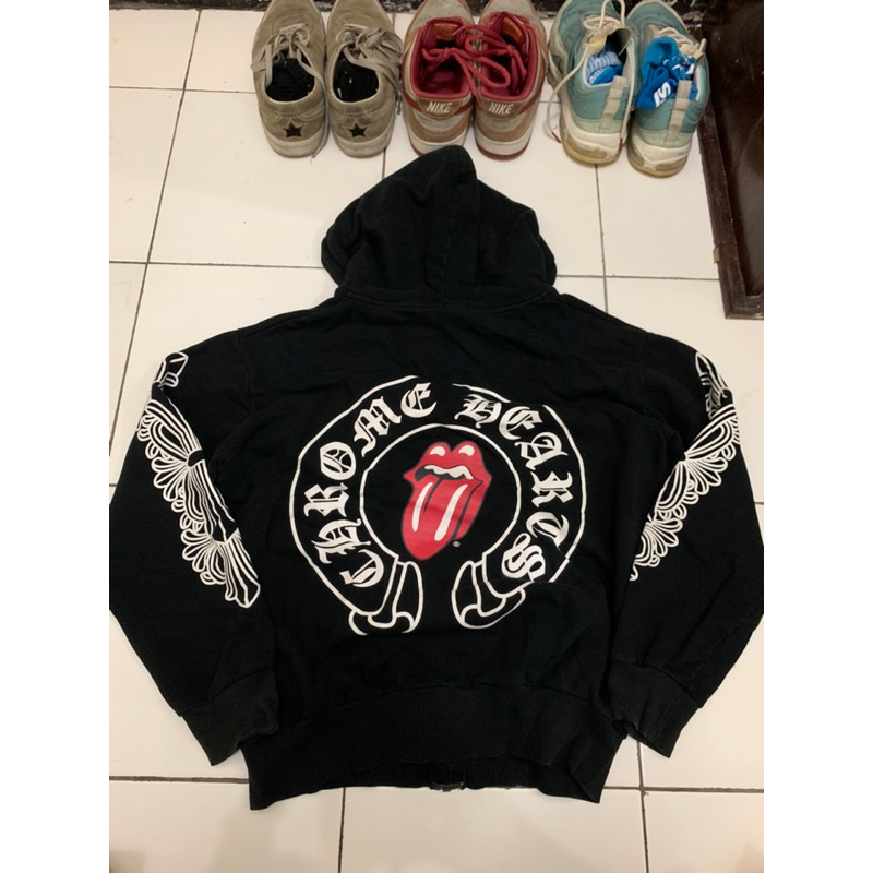 Chrome Hearts Rolling Stone zip Stones Size L