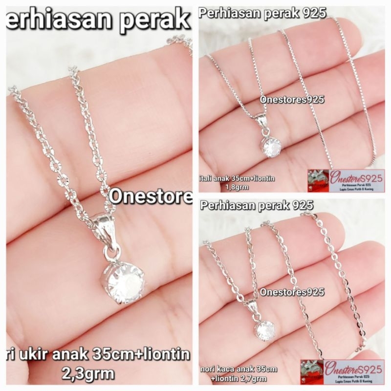 Kalung Anak Perak Asli Silver 925 Lapis Emas Putih