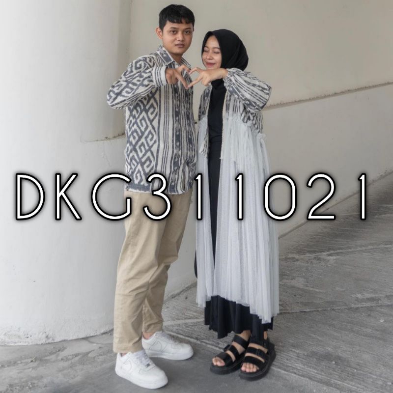 [Ready Stock] Set couple busana tenun, outer tenun troso, kemeja tenun, couple prewed busana tenun, couple kondangan baju tenun