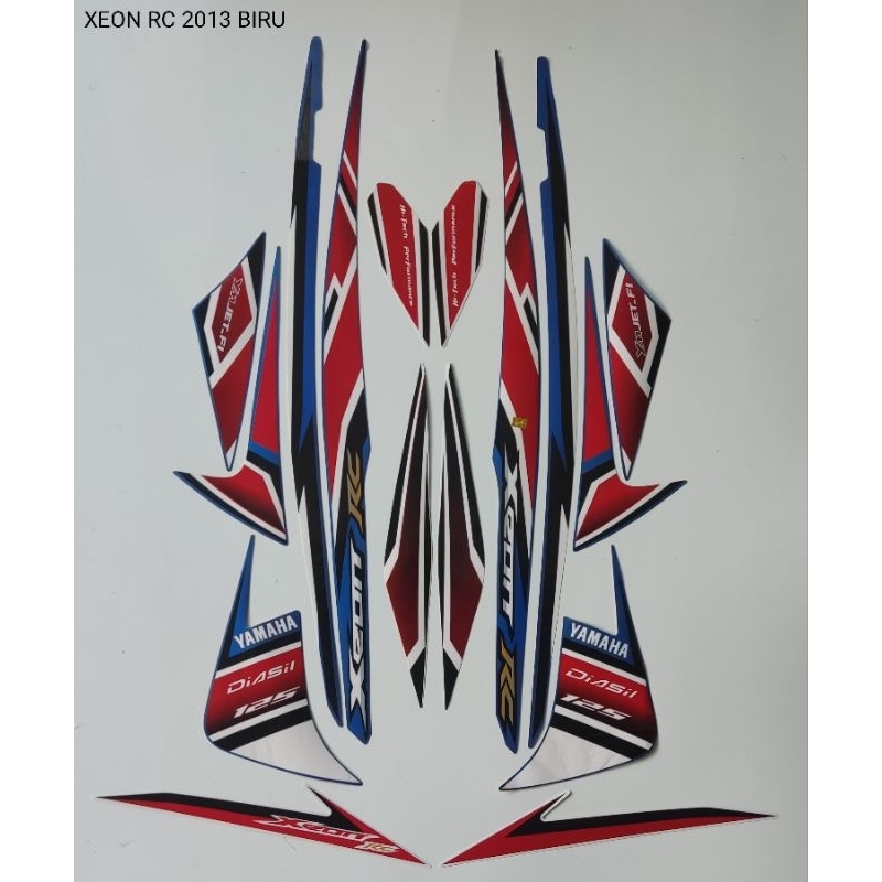 STRIPING List Body YAMAHA XEON 125 RC Th 2013/Biru