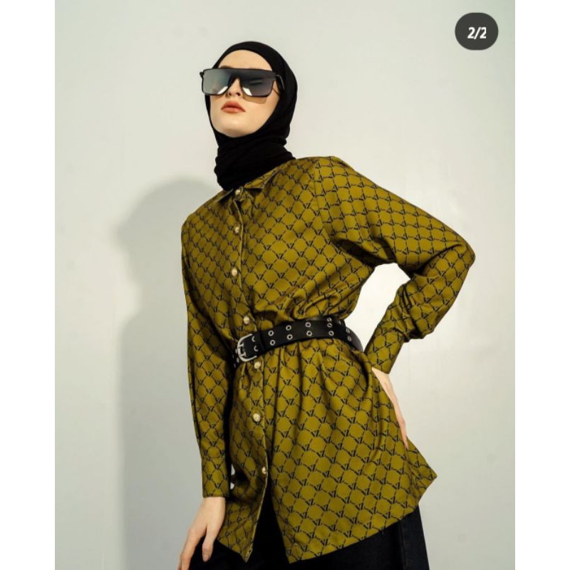 PRELOVED VIVI ZUBEDI MONOGRAM SHIRT