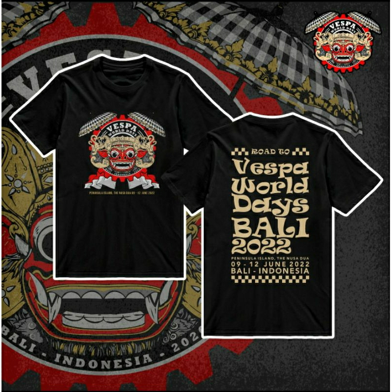 kaos vespa world days bali 2022