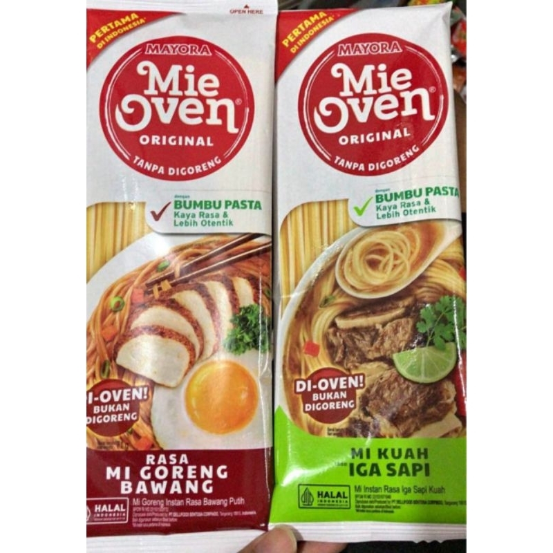 

Mie oven Mayora kuah dan goreng per 12 pcs