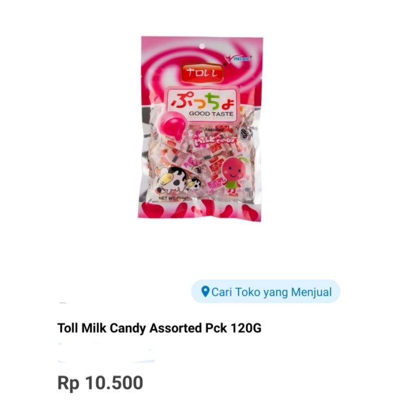 PERMEN SUSU TOLL MILK CANDY / PERMEN SUSU TOL CANDY MILK TOLL