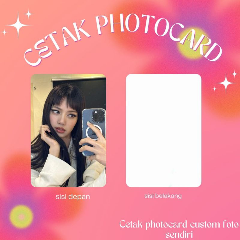 PHOTOCARD CUSTOM GAMBAR SENDIRI 1 SISI BY BUBBLESSHOP