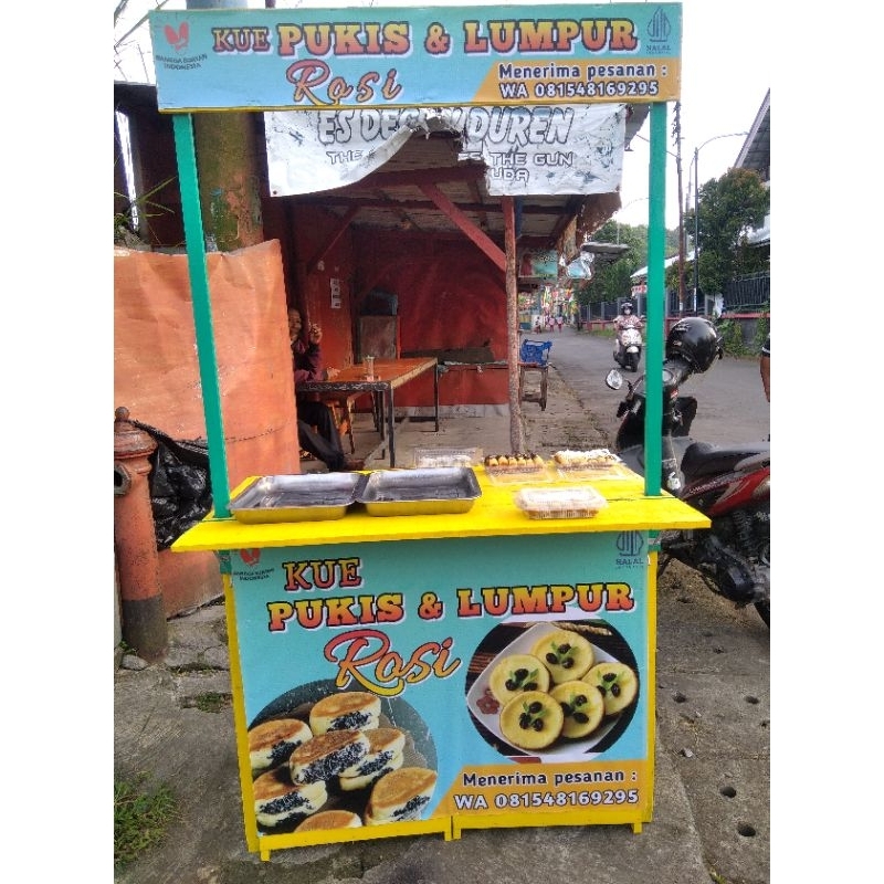 booth portabel / meja lipat /grobag lipat