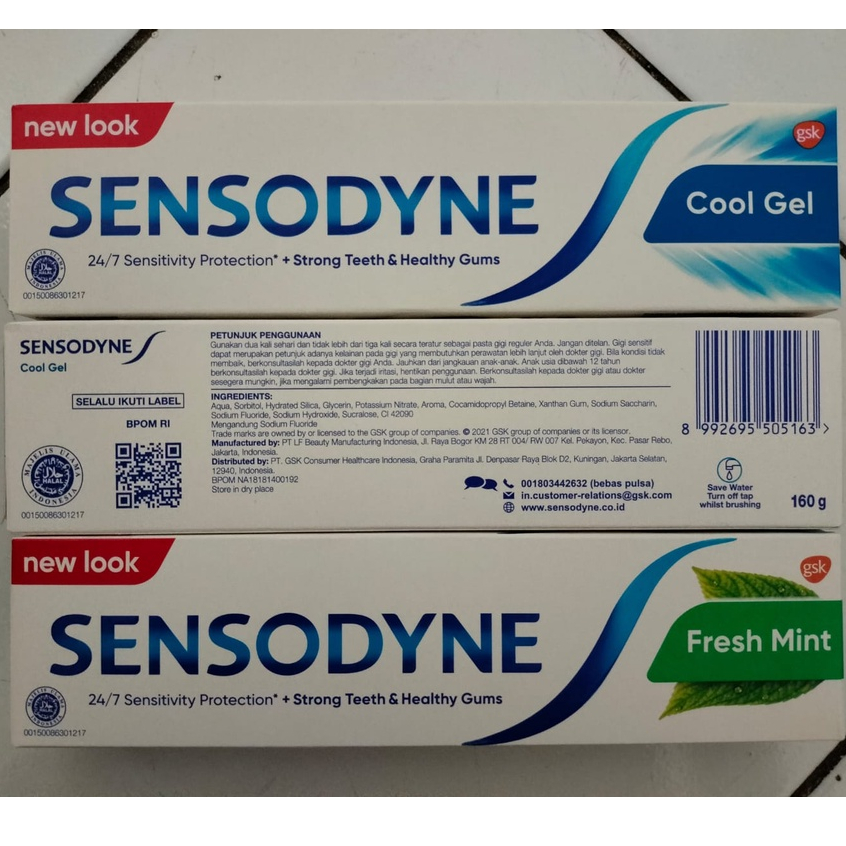 NEW LOOK / PASTA GIGI SENSODYNE FRESH MINT 160G / SENSODYNE COOL GEL 160G