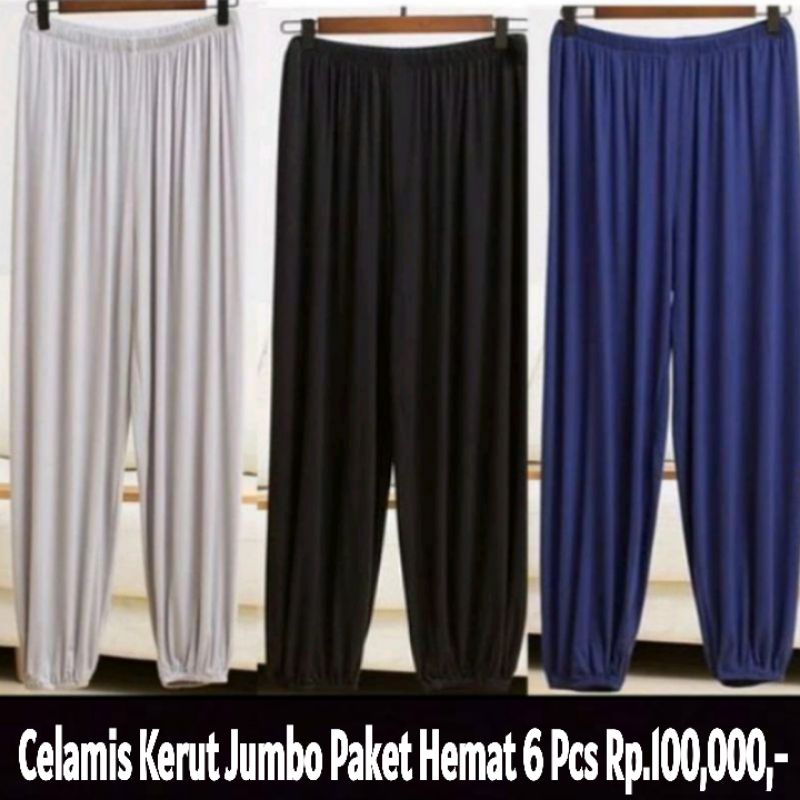 Celamis Kerut Celana Kerut Size Jumbo Paket Hemat Isi 6pcs