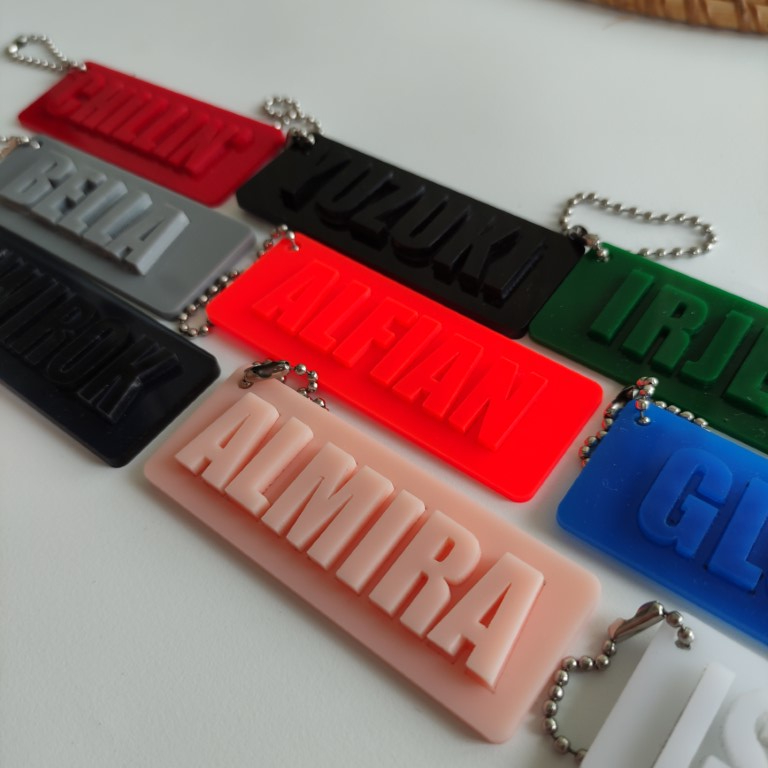 BESI MERICA / GANTUNGAN KUNCI NAMA TIMBUL / CUSTOM NAME KEYCHAIN / NAME KEYRING / GAKUN CUSTOM NAMA 