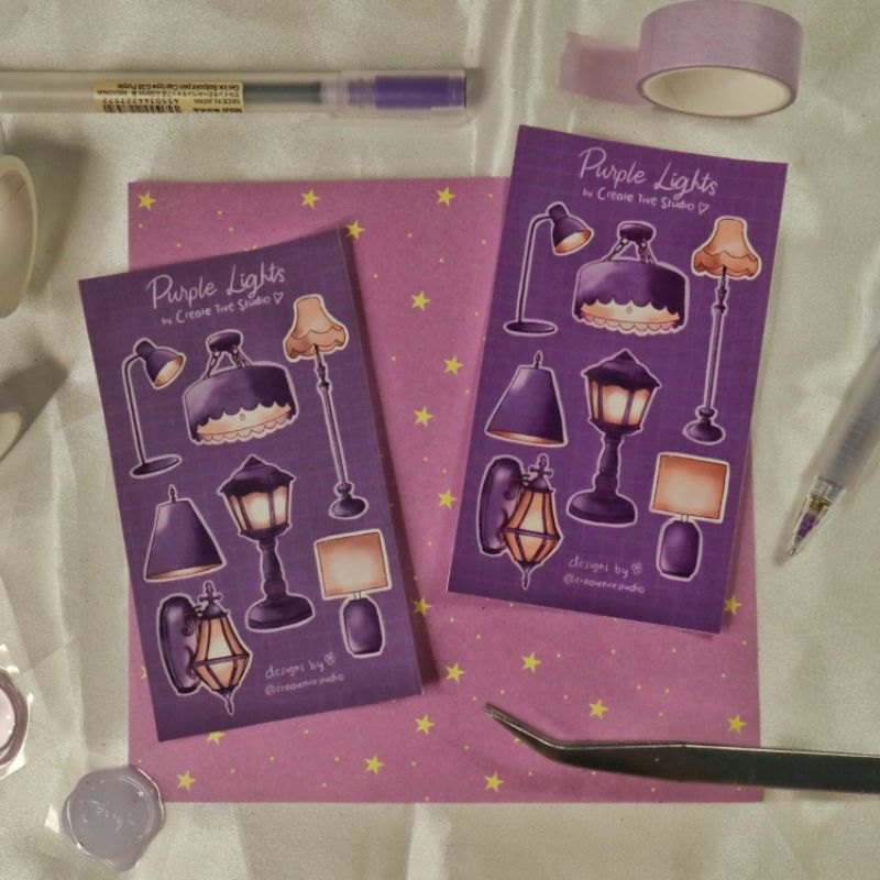 

Purple lights sticker sheet (7 pieces)