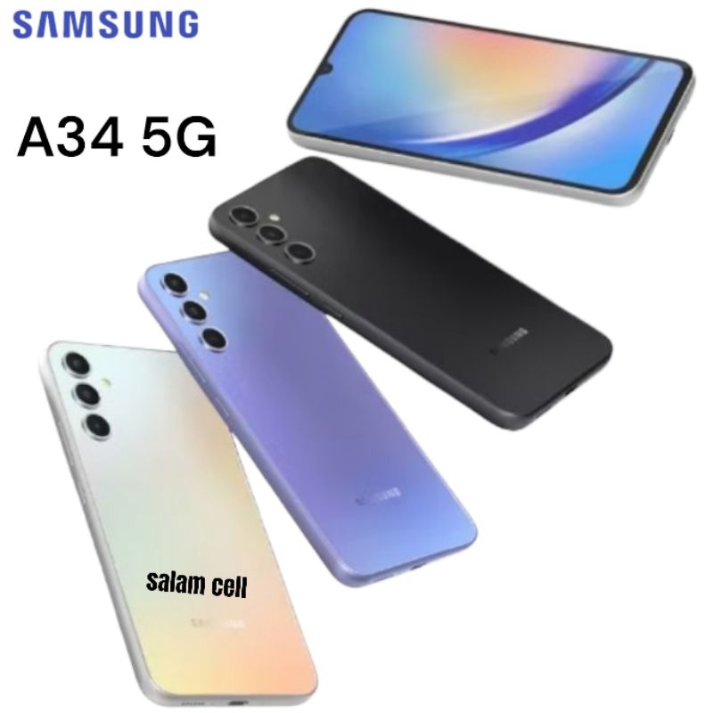 Samsung Galaxy A34 5G NFC Ram 8+8/256GB Original Galaxy A34 5G Garansi Resmi